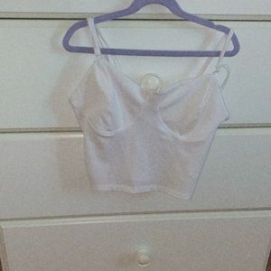 White crop top